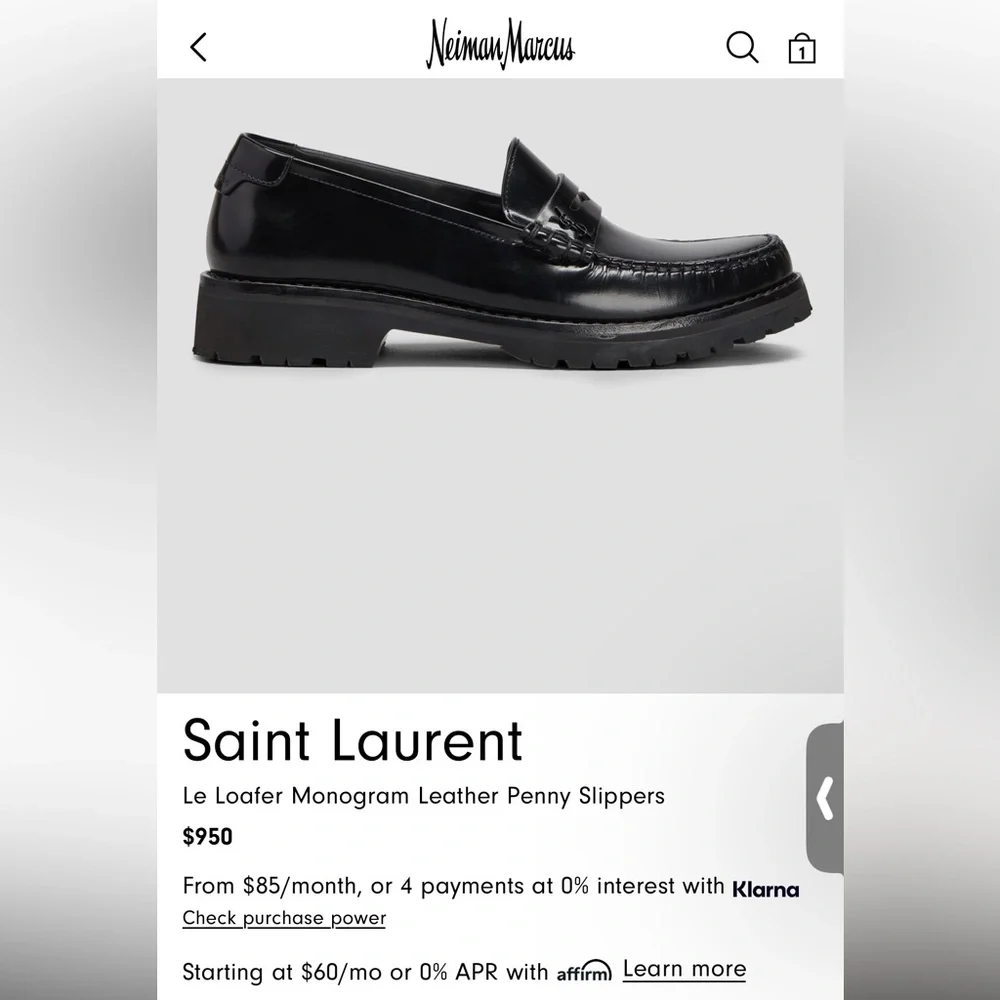 Saint Laurent Le Loafer Monogram Leather Penny